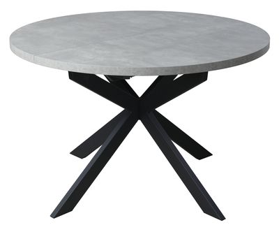Greystones Concrete Round Extending Dining Table - 1.2 to 1.5 Metre
