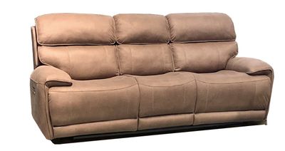 Doris Electric 3 Seater Sofa - Soft Chestnut Fabric Fabric
