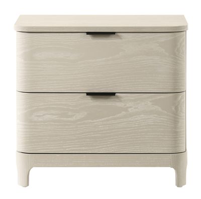 Chantilly Bedside Locker - Pale Cream Ash Grain Veneer