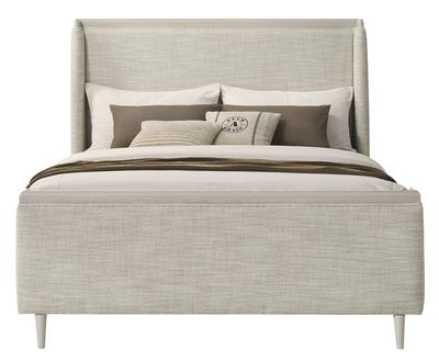 Chantilly Upholstered Bed Frame - Pale Cream Ash Grain Veneer
