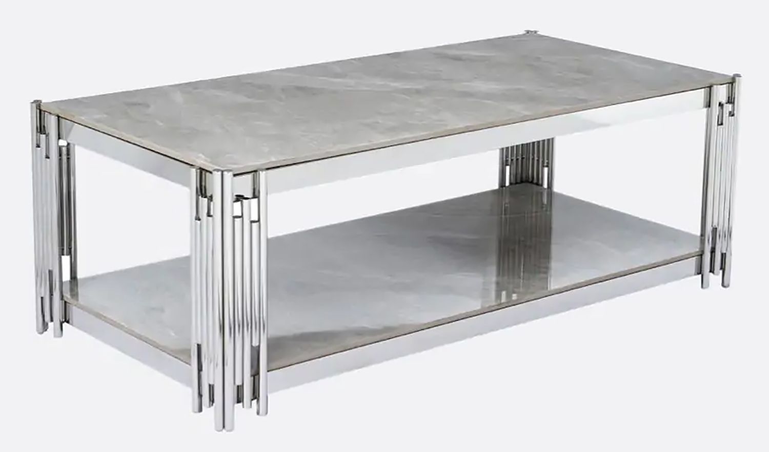 Belini Coffee Table - Stainless Steel and Sintered Stone