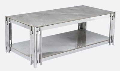 Belini Coffee Table - Stainless Steel and Sintered Stone