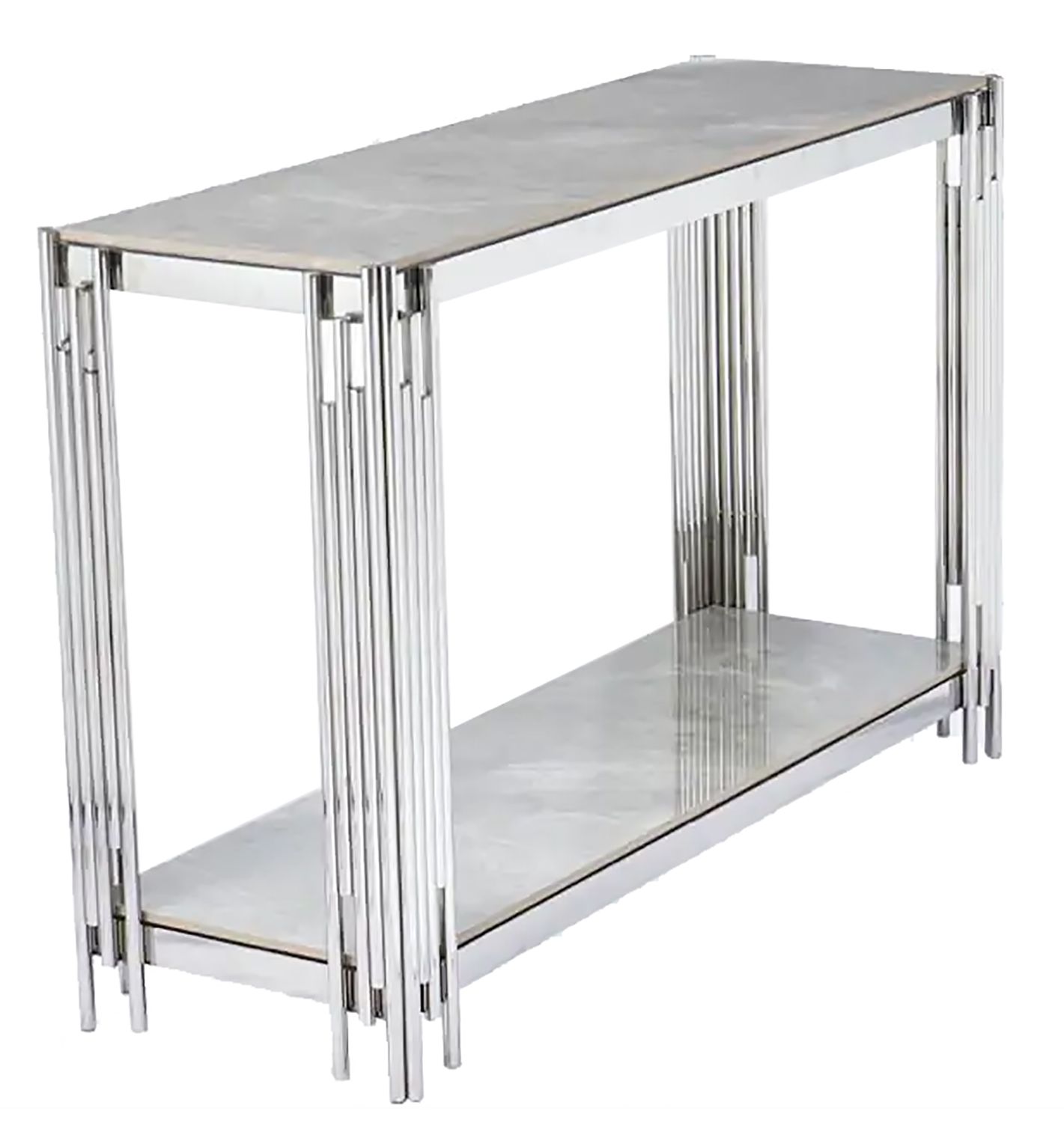 Belini Console Table - Stainless Steel and Sintered Stone