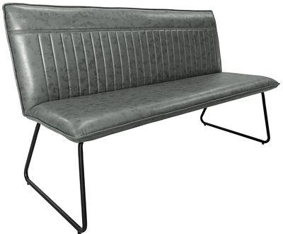 Richmond High Back Bench - Grey | Tan