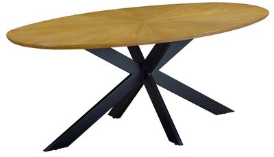 Clemence Oak Oval Dining Table - 2.0 Metre