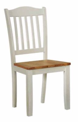 Achill Dining Chair - Cream Painted | Light Oak Seat
