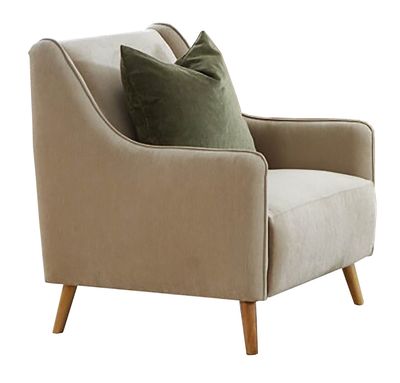 Clover Armchair - Beige Cream | Pine Green