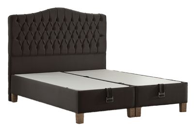 Lebrun Ottoman - Dark Grey | Silver Chenille