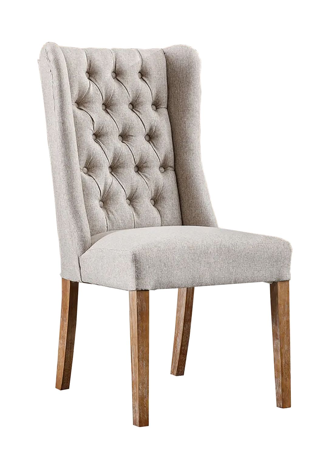 Jenny Dining Chair - Beige | Grey Fabric