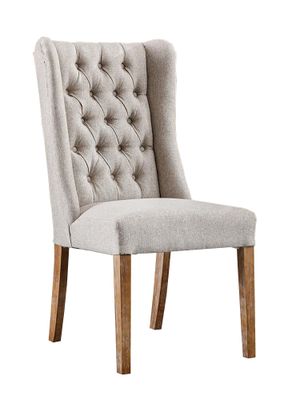 Jenny Dining Chair - Beige | Grey Fabric