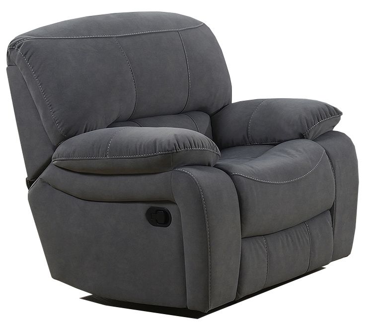 Baxter Reclining Armchair - Dark Grey Fabric