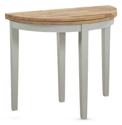 Altona Stone Grey Painted Half Moon Table
