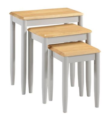 Altona Stone Grey Painted Nest of Tables