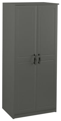 Metro 3ft Plain Wardrobe - Grey | White