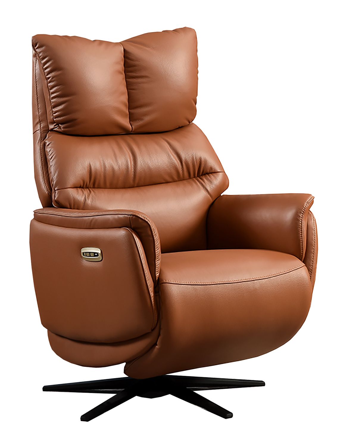 Fabian All Electric Reclining Armchair - Brown | Taupe Leather