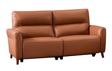 Florence Leather Electric 3 Seater - Brown | Taupe