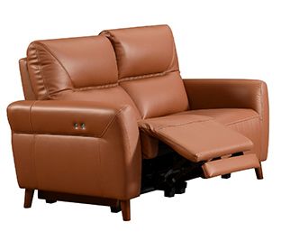 Florence Leather Electric 2 Seater - Brown | Taupe