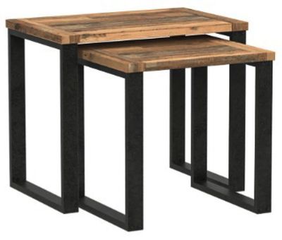 Bronx Reclaimed Oak Nest of 2 Tables