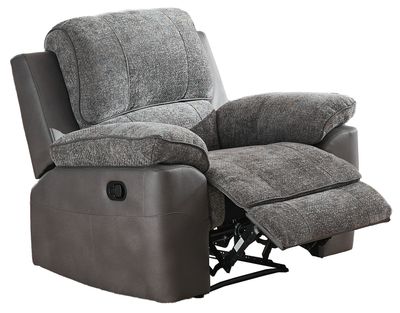 Durango Manual Reclining Armchair - Silver Grey Fabric