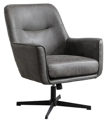Felicia Swivel Chair - Tan | Charcoal