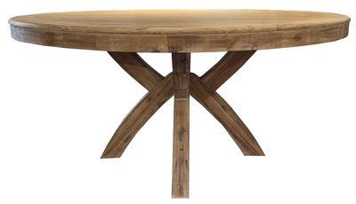 Lexington 1.6 Metre Washed Oak Round Dining Table