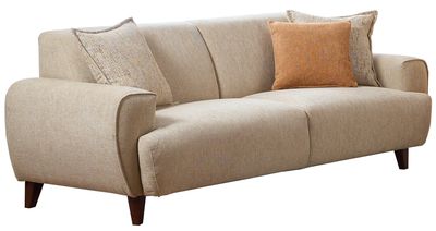 Selina 2 Seater - Cognac | Porcelain Fabric