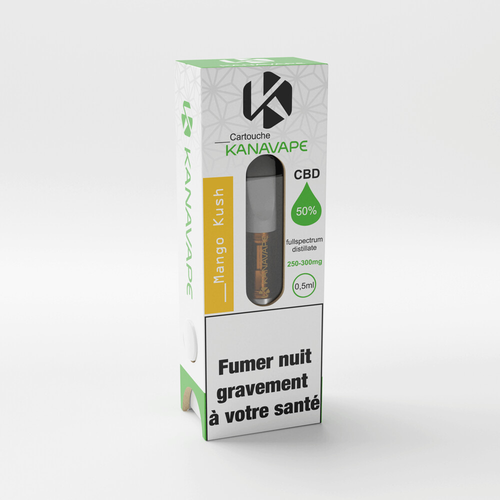 Cartouche de vapotage 50% cannabinoïdes plus CBD - Mango Kush