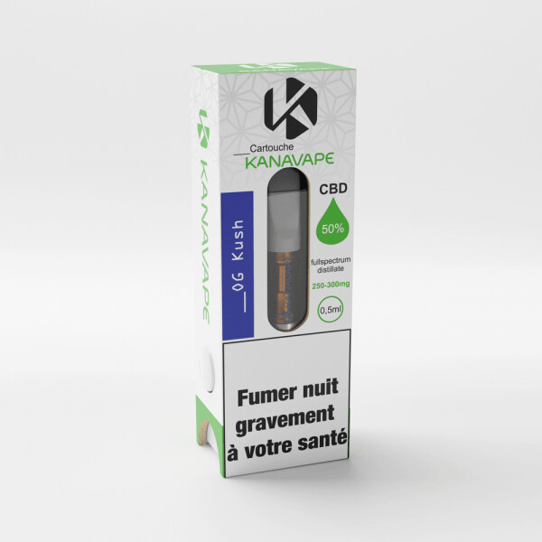 Cartouche de vapotage 50% cannabinoïdes plus CBD - OG Kush