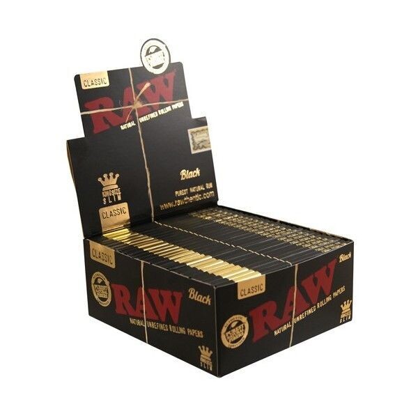 FEUILLES A ROULER RAW BLACK KS SLIM X50