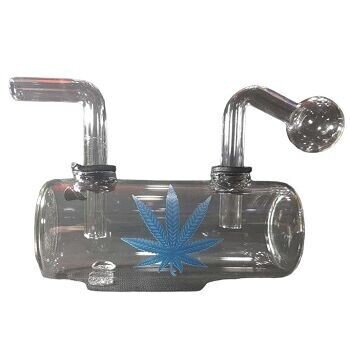 CRISTAL EN FORME DE CANON GRAISSEUR AVEC BOULE - 13CM (DESIGNS VARIÉS)