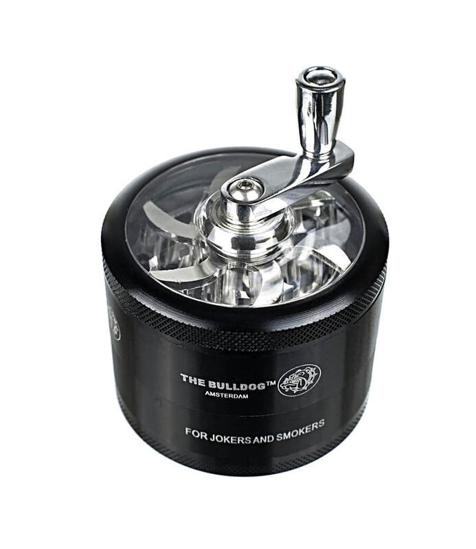 LE BULLDOG GRINDER METALLIC 4P AVEC MANIVELLE 60MM
