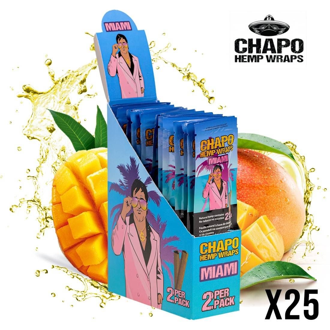 BLUNT SANS TABAC CHAPO MIAMI DISPLAY DE 25 (25x2)