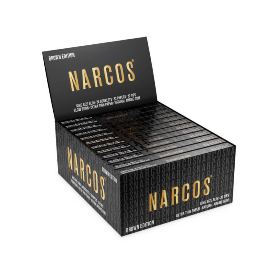 PAPIER À ROULER NARCOS ÉDITION BRUN / KING SIZE SLIM / DISPLAY 50