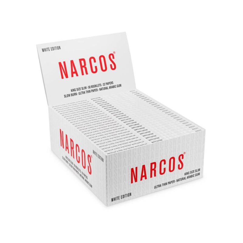 PAPIER A ROULER NARCOS WHITE EDITION / KING SIZE SLIM / DISPLAY 50