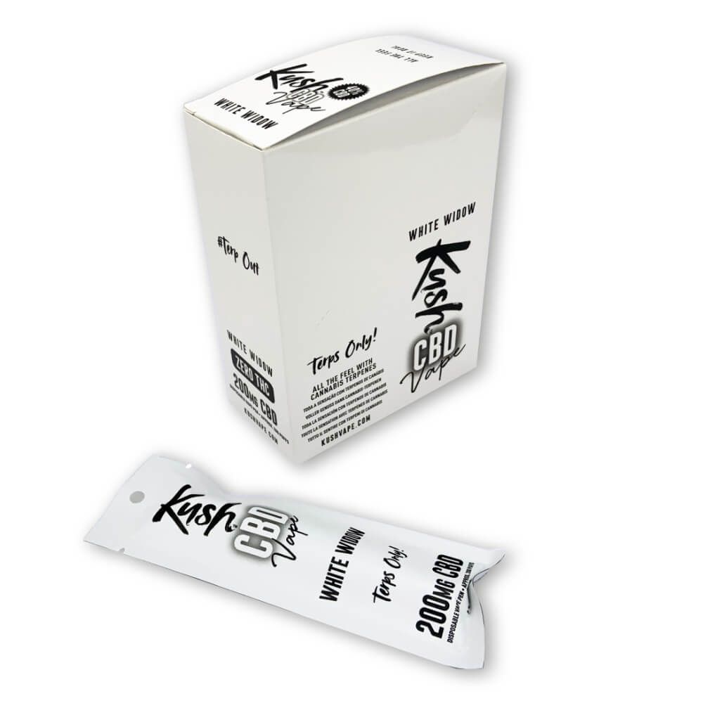 Kush CBD Puff Jetable White Widow 200mg CBD (10pcs/boite)