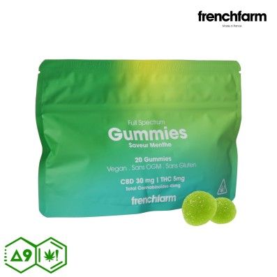GUMMIES FRENCHFARM MENTHE DELTA 9 100MG - CBD 600MG