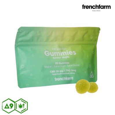 GUMMIES FRENCHFARM MOJITO DELTA 9 100MG - CBD 600MG