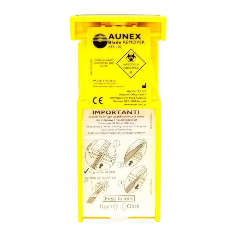 Extractor de cuchillas de bisturí.