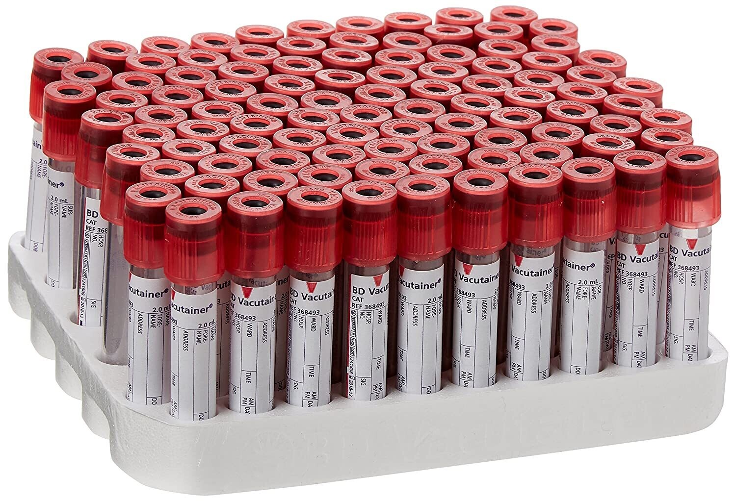 Tubos extracción de sangre Vacutainer.