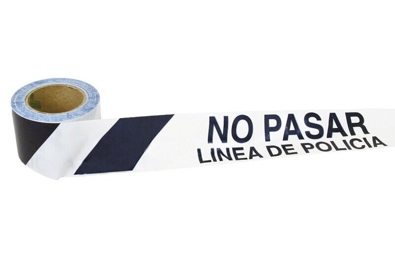 Cinta balizamiento" Línea Policía", 80 mm x 100 m