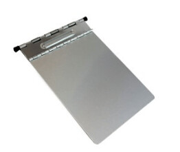 Carpeta porta expedientes de acero inoxidable. Alquiler material de hospital.