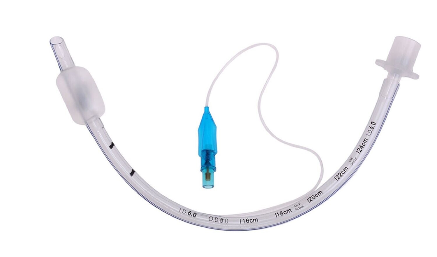 Tubo endotraqueal ficticio.