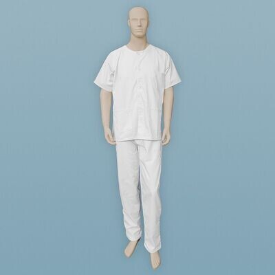 Pijama sanitario blanco.