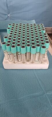 Tubos Vacutainer azul. Alquiler tubos análisis clínicos.