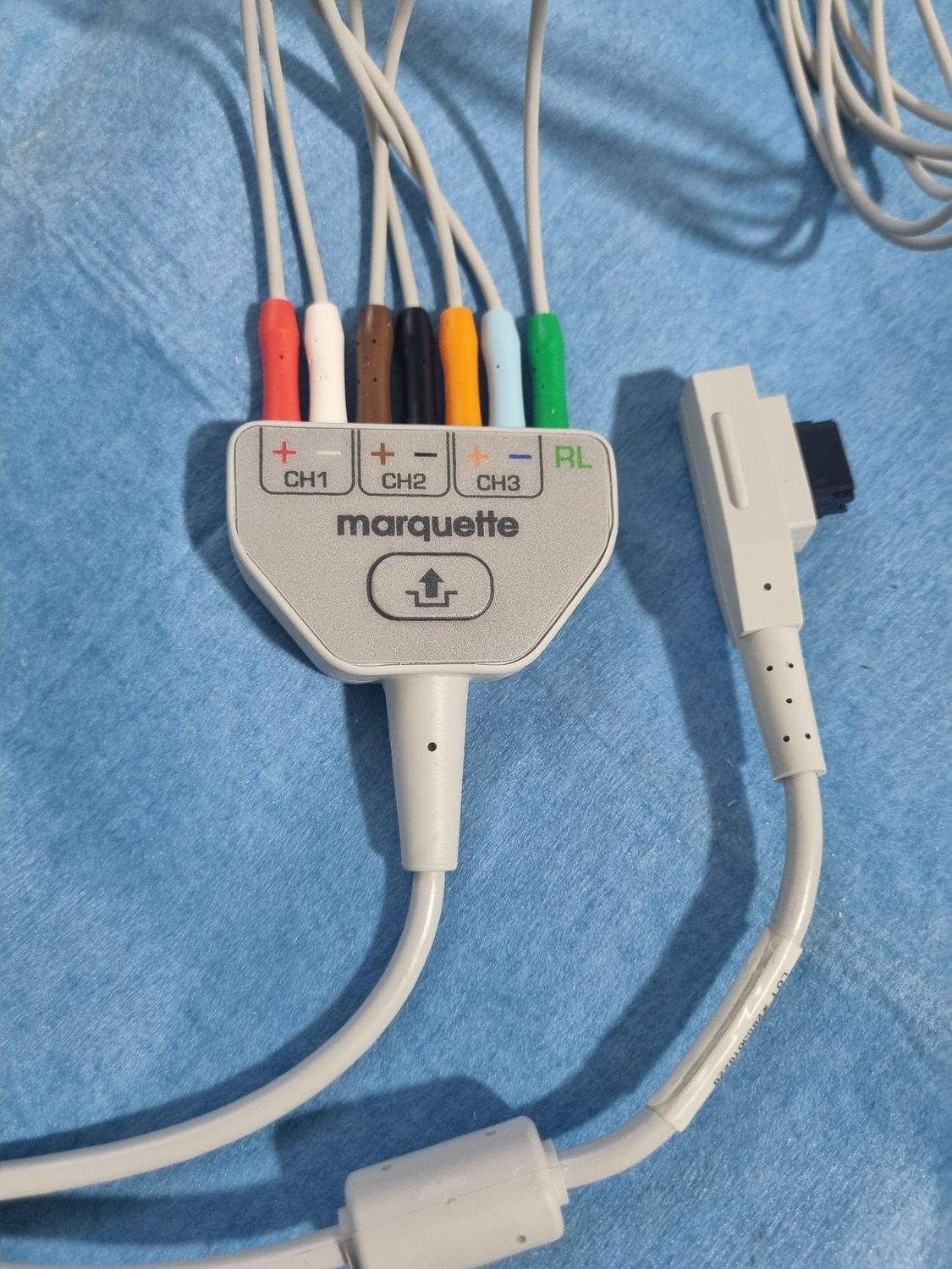 Cable de Telemetría ECG. Alquiler cable prueba de esfuerzo. Cable de 7 derivaciones.