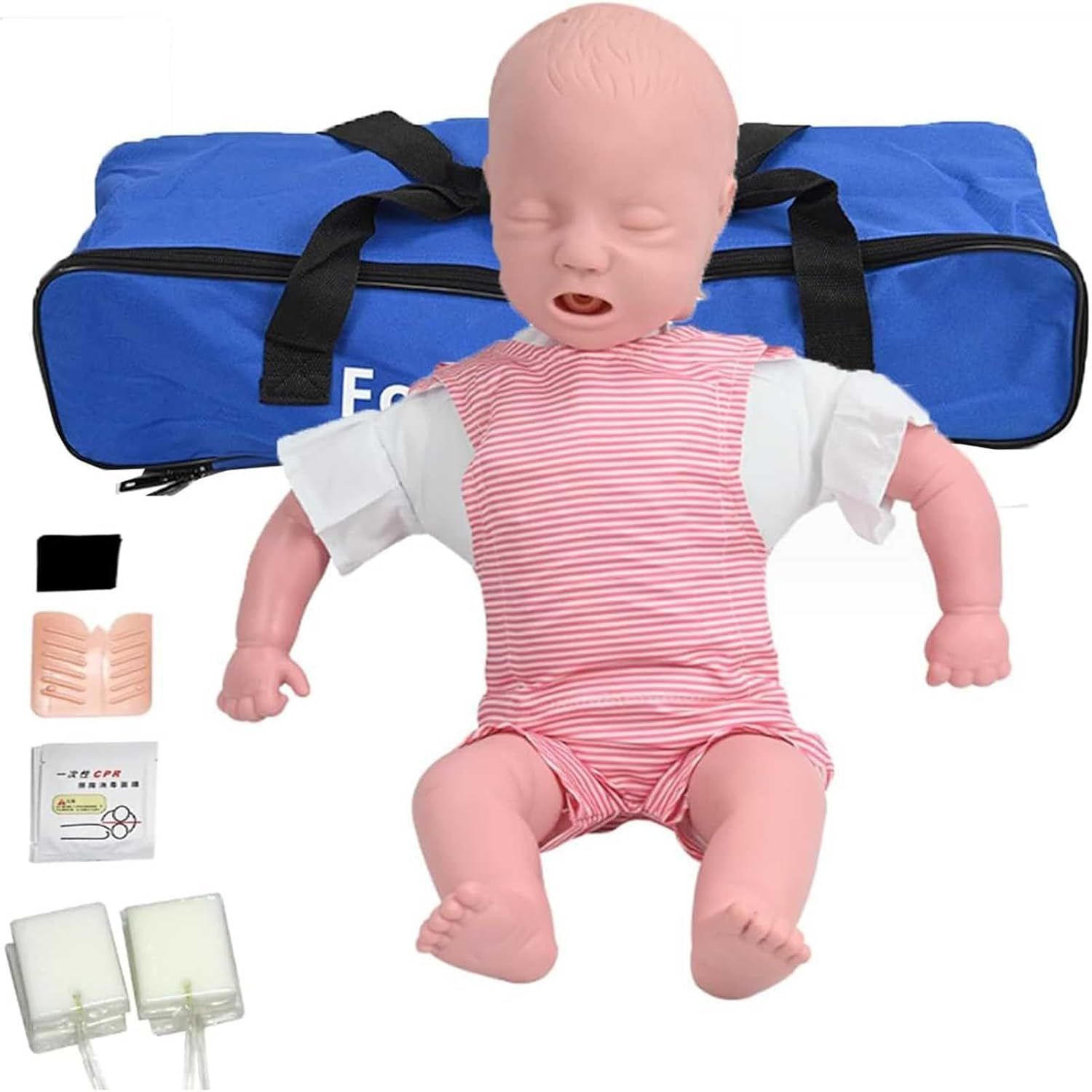 Maniquí RCP baby. Alquiler maniquí de RCP de Primeros Auxilios para bebés. Modelo de Primeros Auxilios para bebés con obstrucción de Las vías respiratorias Maniquí RCP baby. Alquiler maniquí de RCP de Primeros Auxilios para bebés. Modelo de Primeros Auxilios para bebés con obstrucción de Las vías respiratorias