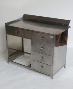 Mesa de quirófano. Mesa morgue. Alquiler mesa de acero inoxidable con cajones.