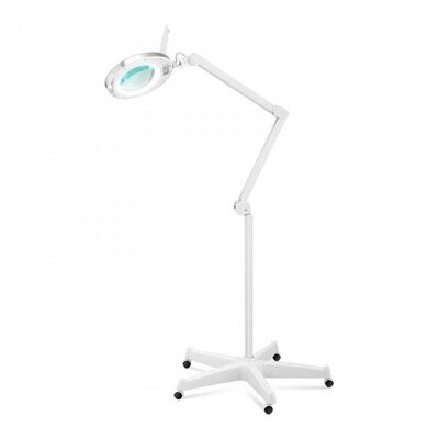 Lámpara de aumento - 5 dioptrías - 820 lm - 10 W - soporte con ruedas. Alquiler lampara de aumentos con lupa Lámpara de aumento - 5 dioptrías - 820 lm - 10 W - soporte con ruedas. Alquiler lampara de aumentos con lupa