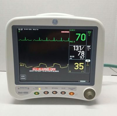 Monitor de paciente GE Healthcare Dash 4000. Alquiler monitor signos vitales años 2000. Monitor de paciente GE Healthcare Dash 4000. Alquiler monitor signos vitales años 2000.