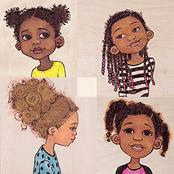 I Love My Hair - 8 1/2&quot; X 11&quot; Print Frame with glass